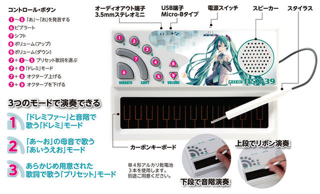 Gakken - Utau Keyboard Pocket Miku