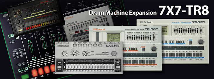 ローランド、AIRA TR-8用拡張サウンド「7X7-TR8」に名機TR-606の全音色 