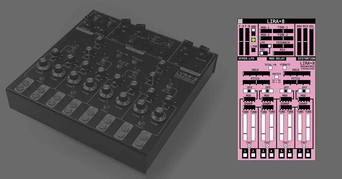 Soma Laboratory LYRA-8を再現した無料のソフトシンセ「LIRA•8 