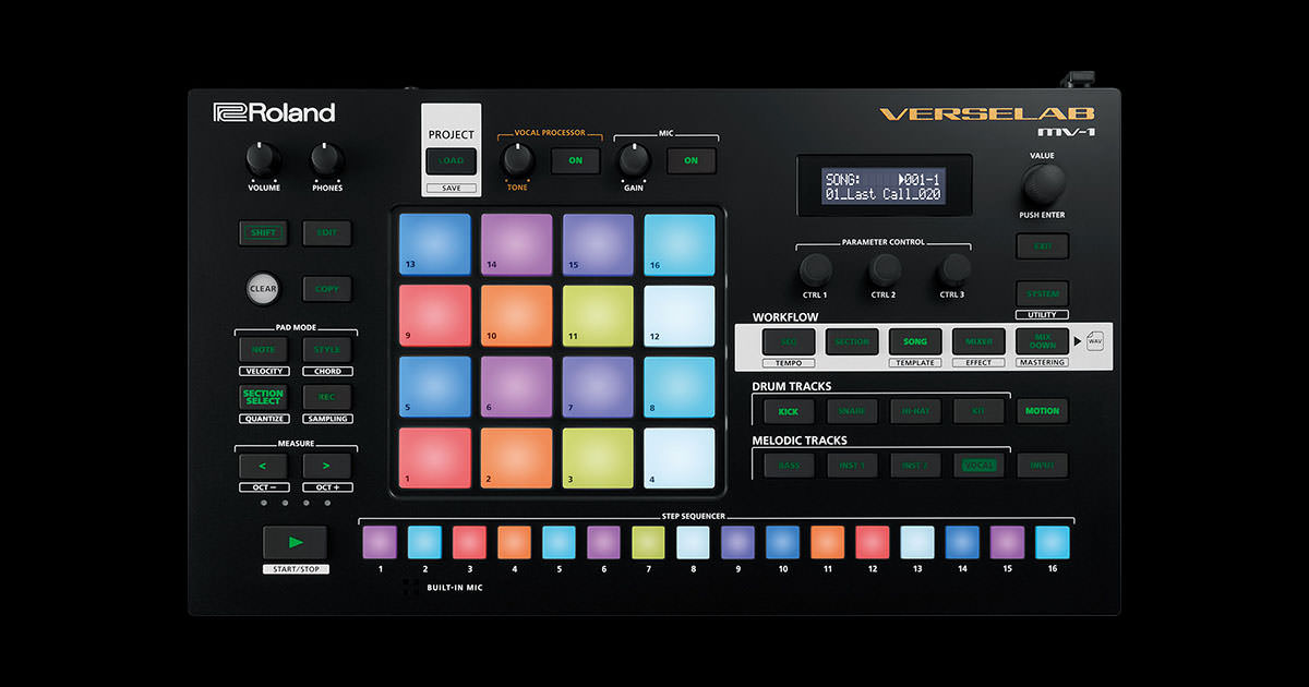 roland verselab mv-1動作確認してます