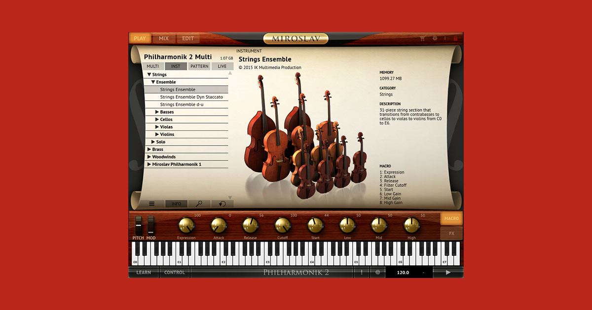 IK Multimedia、定番オーケストラ音源の「Miroslav Philharmonik 2」を