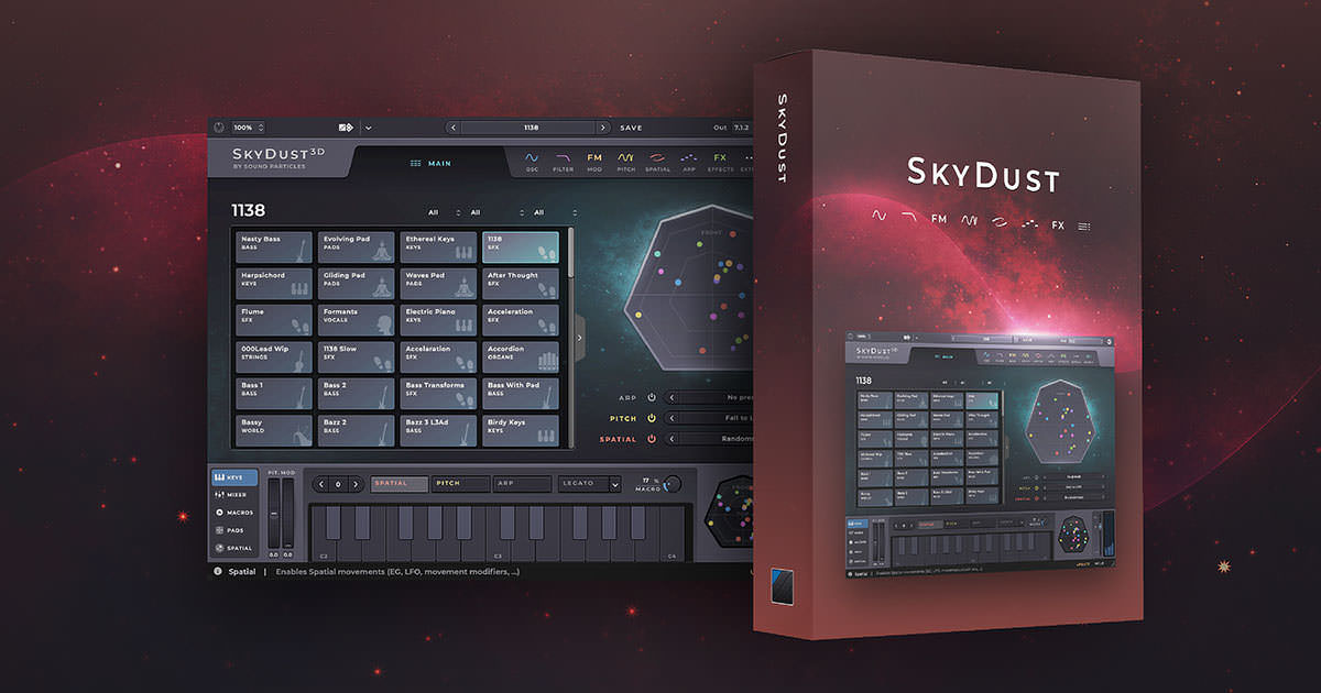 世界初、イマーシブ・オーディオに対応した“空間シンセサイザー”、Sound Particles「SkyDust 3D」がデビュー - ICON