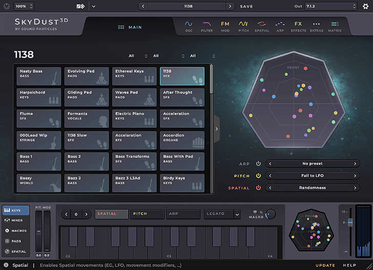 Sound Particles - SkyDust 3D - Immersive Audio / Dolby Atmos Synthesizer