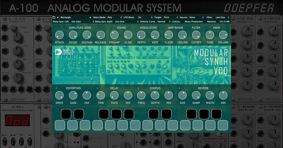 Doepfer A-110-1を元に開発されたソフト・シンセ、SampleScience 