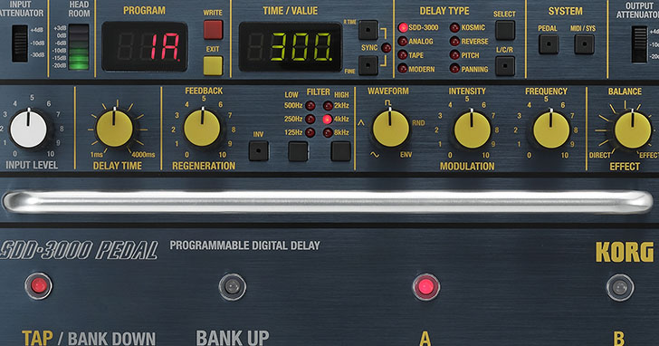 コルグ、初期デジタル・ディレイの名機 SDD-3000のサウンド／機能／デザインを完璧に再現した「SDD-3000 PEDAL」を発表！ - ICON