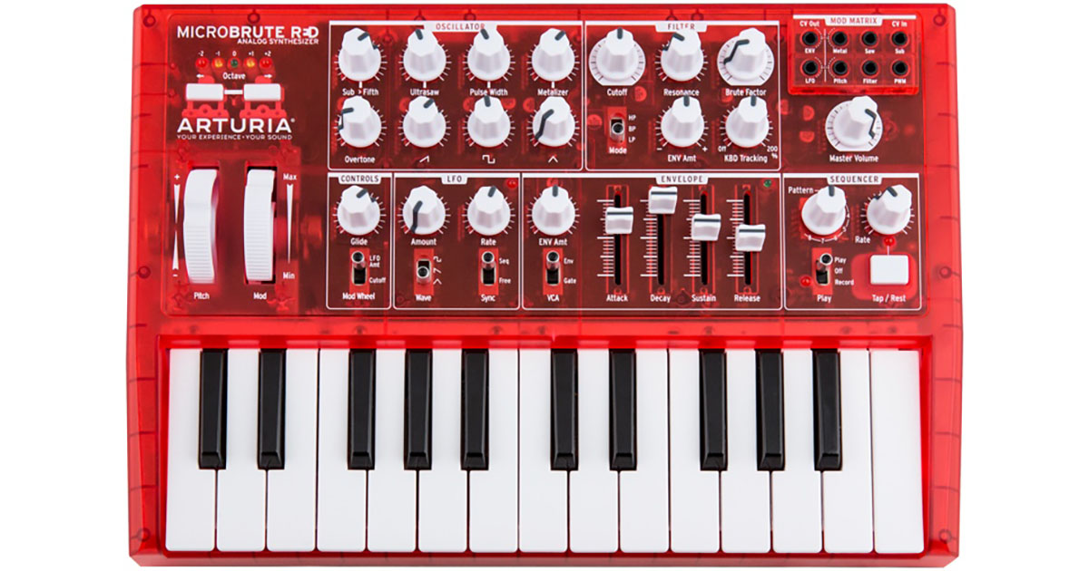 Arturia、MiniBruteとMicroBruteの限定レッド・カラー・エデション