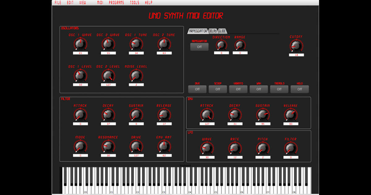 IK Multimedia UNO Synth用エディター・ソフト、「UNO Synth MIDI Editor」が無償配布開始！ ICON