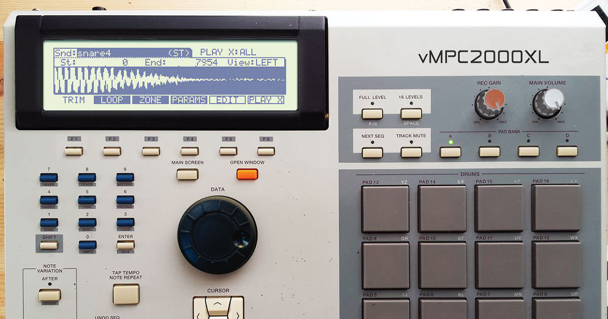 ドラム・サンプラーの名機、AKAI MPC2000XLを忠実に再現したソフト音源