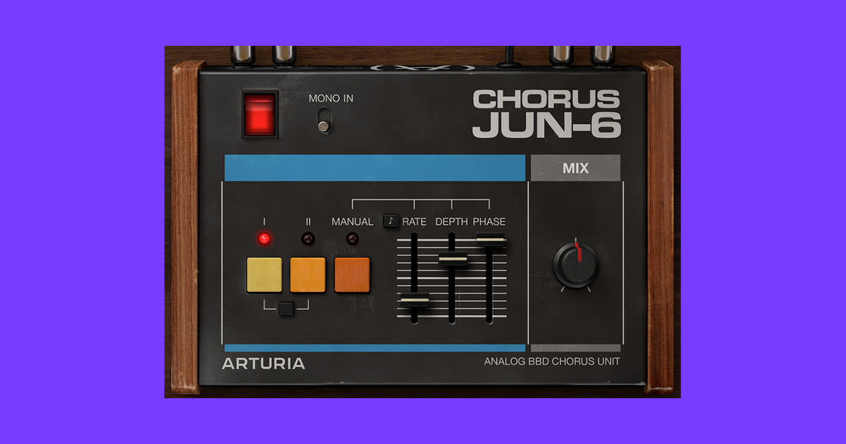 Arturia、ローランド JUNO6のコーラスを再現したプラグイン、「Chorus JUN6」を無料配布中…… 12月29日まで ICON
